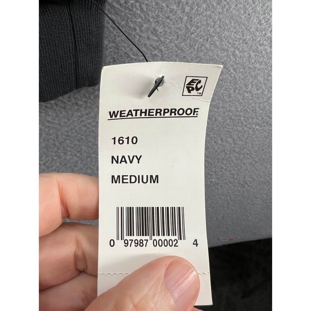 Weatherproof Jacket Mens Sz M Microfiber Golf Bomber Navy Blue Full Zip NWT - Picture 6 of 12